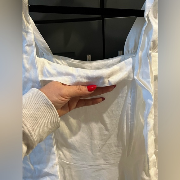 NWT - DISSH AISLE WHITE LINEN BOW MINI DRESS - US WOMEN’S SIZE: 12 - Picture 5 of 9